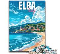 Puzzles 1000 pièces pour Adolescents, Cadeaux, Île d'Elbe, Italie, Jeu éducatif, Jouet, décoration Murale, Cadeaux d'anniversaire et de Noël Uniques (Taille 38x52cm)