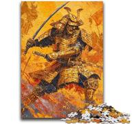 Puzzles 1000 pièces pour Adolescents, Cadeaux Japonais Golden Ninja, Jeu Stimulant et éducatif en Famille pour Anniversaire et Noël 26x38cm