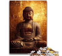 Puzzles 1000 pièces pour Adolescents, Cadeaux, Jouets Bouddha doré, Jeux éducatifs, Anti-Stress, Interaction Parent-Enfant, pour Les 14 Ans et Plus, 26x38cm