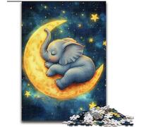 Puzzles 1000 pièces pour Adolescents, Cadeaux, Jouets, éléphant endormi, Jeux éducatifs, Anti-Stress, décoration d'intérieur Unique et Cadeaux (Taille 26x38cm)