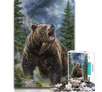 Puzzles 1000 pièces pour Adolescents, Cadeaux Jungle Grizzly, Jouets éducatifs, Jeux Anti-Stress, Collection d'artistes, Beaux-Arts 38x26cm