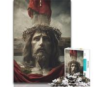 Puzzles 1000 pièces pour Adolescents, Cadeaux La Croix de Jésus, Un défi à relever mais Amusant et Humoristique, Cadeau d'anniversaire, Cadeaux, Art Mural 38x26cm