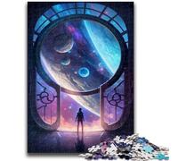 Puzzles 1000 pièces pour Adolescents Cadeaux La Porte de l'inconnu Convient aux 14 Ans et Plus Jeux familiaux Offrez des Cadeaux pour Toute la Famille 50x75cm