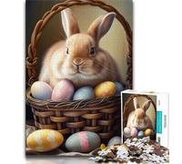 Puzzles 1000 pièces pour Adolescents, Cadeaux Lapin de Pâques, Animal 1000 pièces pour Adolescents, Jeu de Quiz idéal comme Cadeau pour Toute la Famille (Taille 75x50cm)