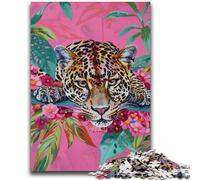 Puzzles 1000 pièces pour Adolescents, Cadeaux, léopard psychédélique, Jeu éducatif, défi, Cadeau d'anniversaire, 50x75cm