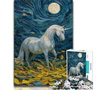 Puzzles 1000 pièces pour Adolescents, Cadeaux, Licorne mystérieuse, Jeu Familial éducatif, idéal pour la décoration de Bureau, 38x26cm