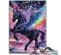 Puzzles 1000 pièces pour Adolescents, Cadeaux, Licorne Noire, Jeux de détente, Jeu éducatif pour Anniversaire, Noël, à partir de 14 Ans, 50x75cm