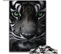 Puzzles 1000 pièces pour Adolescents, Cadeaux Lion Noir et Blanc, Jouets Anti-Stress, Anniversaires Uniques et Cadeaux pour Les 14 Ans et Plus (Taille 26x38cm)