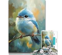 Puzzles 1000 pièces pour Adolescents, Cadeaux, Mignon Petit Oiseau Bleu, Puzzles pour Adultes, Jouet éducatif intellectuel décompressant, décoration Parfaite 50x75cm