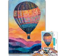 Puzzles 1000 pièces pour Adolescents, Cadeaux, montgolfière, Anti-Stress, Vacances à la Maison, pour Un Amour Plus Profond Entre Couples, à partir de 14 Ans, 38x26cm