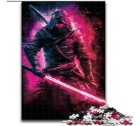 Puzzles 1000 pièces pour Adolescents, Cadeaux Ninja néon Japonais, éducatifs et éducatifs, idéal comme Cadeau pour Toute la Famille (Taille 50x75cm)