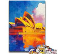 Puzzles 1000 pièces pour Adolescents, Cadeaux Opéra de Sydney, Anti-Stress, défi Difficile, idéal comme Cadeau pour Toute la Famille 50x75cm