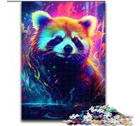Puzzles 1000 pièces pour Adolescents, Cadeaux Panda Roux Fluo, Jouets de Jeu, Chaque pièce est Unique - Jeu Familial Stimulant pour Les 14 Ans (Taille 50x75cm)