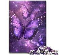 Puzzles 1000 pièces pour Adolescents, Cadeaux Papillon Magique Violet, Convient aux Enfants de 14 Ans et Plus, Jeux familiaux, offrez-Les en Cadeau à Toute la Famille, 26x38cm