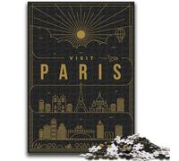 Puzzles 1000 pièces pour Adolescents, Cadeaux Paris France pour Les 14 Ans et Plus, Jeu de Quiz, activités Amusantes à la Maison, Cadeau d'anniversaire, Cadeaux de Voyage (Taille 38x26cm)