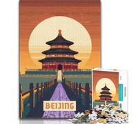 Puzzles 1000 pièces pour Adolescents, Cadeaux Pékin, Un défi à relever, mais Un Cadeau d'anniversaire Amusant et Humoristique, Cadeaux, décoration Murale (75x50cm)
