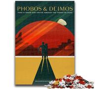 Puzzles 1000 pièces pour Adolescents, Cadeaux Phobos et Deimos pour Les 14 Ans et Plus, Jeu de Quiz, activités Amusantes à la Maison, Cadeau d'anniversaire, Cadeaux de Voyage (Taille 50x70cm)