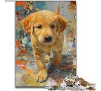 Puzzles 1000 pièces pour Adolescents, Cadeaux pour bébé Golden Retriever, Jouets Anti-Stress, Anniversaires et Cadeaux Uniques pour Les 14 Ans et Plus (Taille 50x75cm)