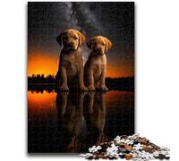 Puzzles 1000 pièces pour Adolescents, Cadeaux pour bébés Labradors dès 14 Ans, Jouets Anti-Stress, Cadeau de Noël ou d'anniversaire, 50x75cm