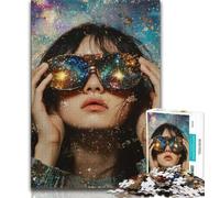 Puzzles 1000 pièces pour Adolescents, Cadeaux pour Filles avec Lunettes de Soleil, 1000 pièces pour Adolescents, Jeu de Quiz idéal comme Cadeau pour Toute la Famille (Taille 38x26cm)