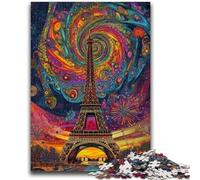 Puzzles 1000 pièces pour Adolescents, Cadeaux psychédéliques Eiffel, Puzzles pour Adultes, Jouets éducatifs, Jeux familiaux, Anniversaires et Cadeaux Uniques (50x75cm)