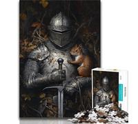 Puzzles 1000 pièces pour Adolescents Cadeaux Puissant Chevalier médiéval Puzzle pour Adolescents Apprentissage éducatif idéal comme Cadeau pour Toute la Famille 38x26cm