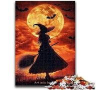 Puzzles 1000 pièces pour Adolescents, Cadeaux, Puzzle animé sorcière pour Adolescents, Design Dynamique et Unique, expérience de Puzzle relaxante et stimulante 38x26cm