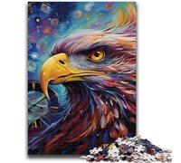 Puzzles 1000 pièces pour Adolescents, Cadeaux, Puzzles Aigle colorés, Jeu de Quiz, idéal comme Cadeau pour Toute la Famille (50x75cm)