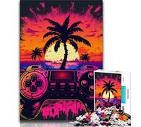 Puzzles 1000 pièces pour Adolescents Cadeaux Puzzles d'art néon Jeu de Quiz idéal comme Cadeau pour Toute la Famille 38x26cm