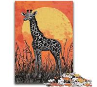 Puzzles 1000 pièces pour Adolescents, Cadeaux, Puzzles Girafe Africaine pour Adultes, Jouets éducatifs et éducatifs, Jeux en Famille, Cadeaux pour Amis et Famille (50x75cm)