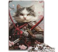 Puzzles 1000 pièces pour Adolescents, Cadeaux, Puzzles Japonais Ninja Cat pour Adolescents, Cadeau Amusant et activité pour la Maison, Jouet pour Les Jours de Pluie (75x50cm)