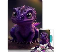 Puzzles 1000 pièces pour Adolescents, Cadeaux, Puzzles Mignons Dragon Violet, Jouets de Jeu, Chaque pièce est Unique - Jeu Familial Stimulant et Amusant (Taille 75x50cm)