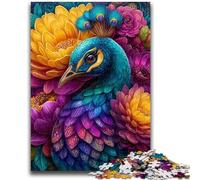 Puzzles 1000 pièces pour Adolescents, Cadeaux, Puzzles Paon pour Adolescents, Cadeau Amusant et activité pour la Maison, Jouet pour Les Jours de Pluie (75x50cm)