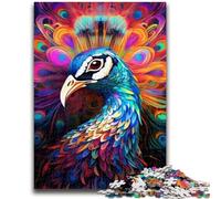 Puzzles 1000 pièces pour Adolescents, Cadeaux, Puzzles psychédéliques Paon pour Adultes, Jeux éducatifs, Jouets à Faire soi-même, Superbes Cadeaux et Jouets 50x75cm