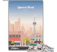Puzzles 1000 pièces pour Adolescents, Cadeaux Queen West à Toronto, activité familiale pour renforcer l'amour Entre Couples, pour Les 14 Ans et Plus, 26x38cm