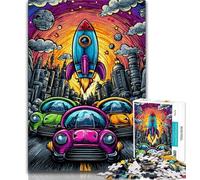 Puzzles 1000 pièces pour Adolescents, Cadeaux Rocket, Anti-Stress, Vacances à la Maison, Passe-Temps, renforce l'amour Entre Couples, pour Les 14 Ans et Plus, 38x26cm