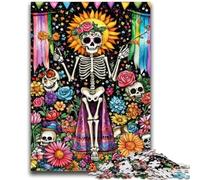 Puzzles 1000 pièces pour Adolescents, Cadeaux squelettes Morts-Vivants, Jeu Stimulant et éducatif en Famille pour Anniversaire et Noël 26x38cm