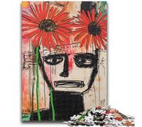 Puzzles 1000 pièces pour Adolescents, Cadeaux Style Basquiat, Motif tête de Mort de Pavot, Anti-Stress, défi Difficile, idéal comme Cadeau pour Toute la Famille, 50x75cm