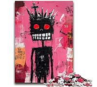 Puzzles 1000 pièces pour Adolescents, Cadeaux, Style Basquiat, Roi Squelette, Aide Le Cerveau à exercer, Jouets addictifs pour cultiver la Patience, Collection d'artistes, Beaux-Arts, 26x38cm