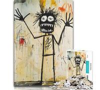 Puzzles 1000 pièces pour Adolescents, Cadeaux, Style Basquiat, tête de Mort, Puzzles pour Adultes, Anti-Stress, défi Difficile, Convient pour la décoration de Bureau (Taille 38x26cm)