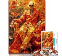 Puzzles 1000 pièces pour Adolescents, Cadeaux, Style Mexicain, crâne, 1000 pièces pour Adultes, Jeux éducatifs, décoration d'intérieur, Convient pour la décoration de Bureau (Taille 75x50cm)