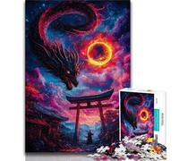 Puzzles 1000 pièces pour Adolescents, Cadeaux Torii Gate Dragon, Jeu Familial Anti-Stress, défi Difficile, adapté aux Couples (38x26cm)