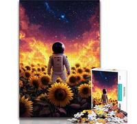 Puzzles 1000 pièces pour Adolescents, Cadeaux Tournesol Astronaute, Jeux éducatifs, décoration d'intérieur, Cadeau d'anniversaire, Cadeaux, Art Mural 75x50cm