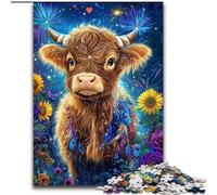 Puzzles 1000 pièces pour Adolescents, Cadeaux Tournesol Yak, décoration Murale Artistique et idée Cadeau d'anniversaire pour Amis, Bureau à Domicile 26x38cm