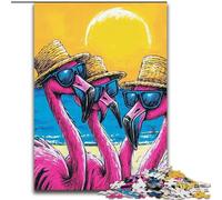 Puzzles 1000 pièces pour Adolescents, Cadeaux, Trois Flamants Roses, défi d'intelligence cérébrale, Jouets addictifs, Cadeau d'anniversaire, Cadeaux, décoration Murale (Taille 26x38cm)