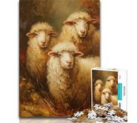 Puzzles 1000 pièces pour Adolescents, Cadeaux Trois Moutons, 1000 pièces pour Adultes, Jouet éducatif et décompressant, décoration Parfaite (Taille 38x26cm)