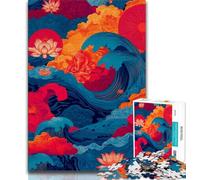 Puzzles 1000 pièces pour Adolescents, Cadeaux, Vagues de l'océan, Jeu Familial éducatif, idéal pour la décoration de Bureau, 38x26cm