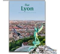 Puzzles 1000 pièces pour Adolescents, Cadeaux Visite de Lyon, Analyse et logique avec pièces entièrement emboîtables de Formes aléatoires, pour Les Enfants de 14 Ans et Plus, 50x75cm