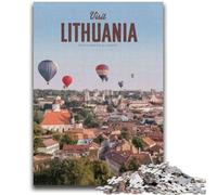 Puzzles 1000 pièces pour Adolescents, Cadeaux, visitez la Lituanie, Anti-Stress, défi Difficile, renforcez l'amour Entre Les Couples (Taille 50x75cm)
