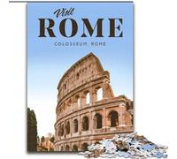 Puzzles 1000 pièces pour Adolescents, Cadeaux, visitez Rome, à partir de 14 Ans, pour s'amuser en Famille et Jouer Le Soir, Collection d'artistes, Beaux-Arts, 50x75cm